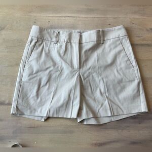 Ann Taylor  khaki tailored shorts with stretch